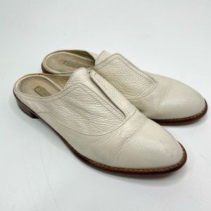 Louise et Cie Womens Sz 7.5 Freyda Flats Shoes Slip On White Leather